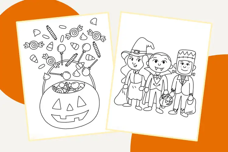Halloween coloring page preview 3